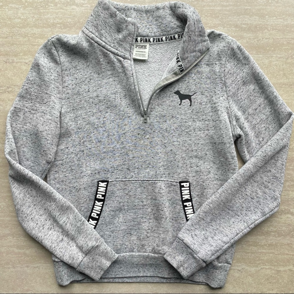CLOSET CLOSING PINK half zip pullover